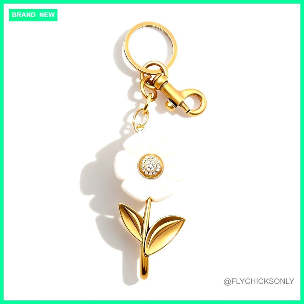 Brass Bag Charm Keychain with Dual Attachment for Accessories